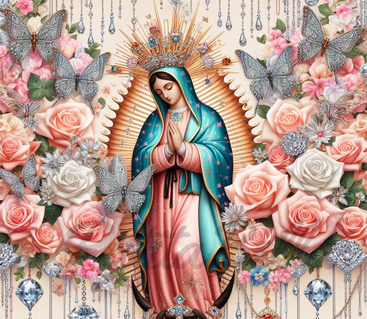 B367 Guadalupe Mariposa vinil para termo/vaso de 20oz