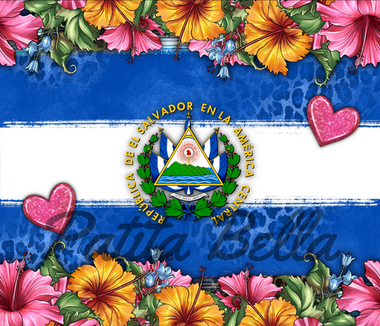 B230 El Salvador Girasol vinil para termo/vaso de 20oz