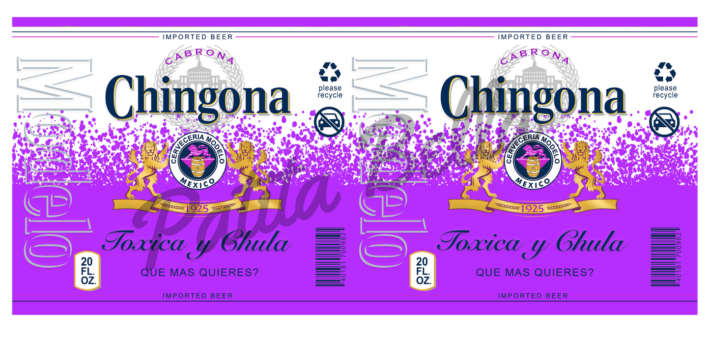C5 Chingona Morada transfers para tazas sublimacion