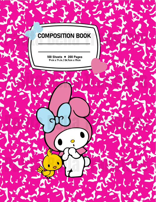 F7 Sticker Vinil Para composition notebook (8.5 x 11in)