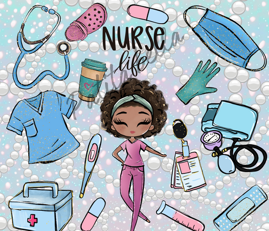 T40 Enfermera Life para sublimar termo/vaso de 20oz