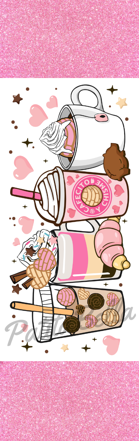 P55 Concha Frappe Sticker Para Lapicero