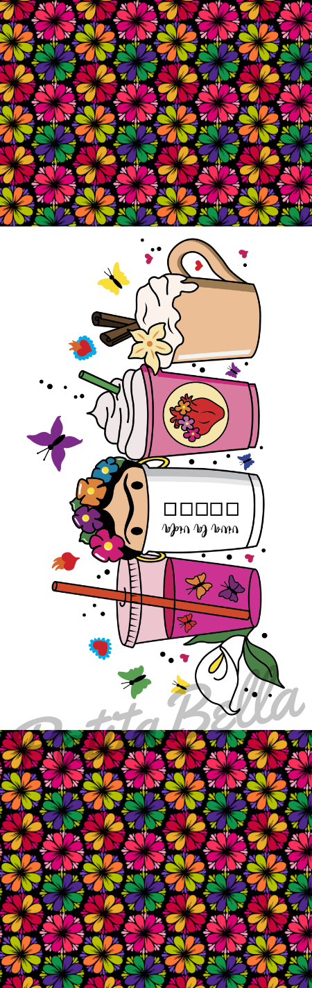 P57 Frida Frappe Sticker Para Lapicero