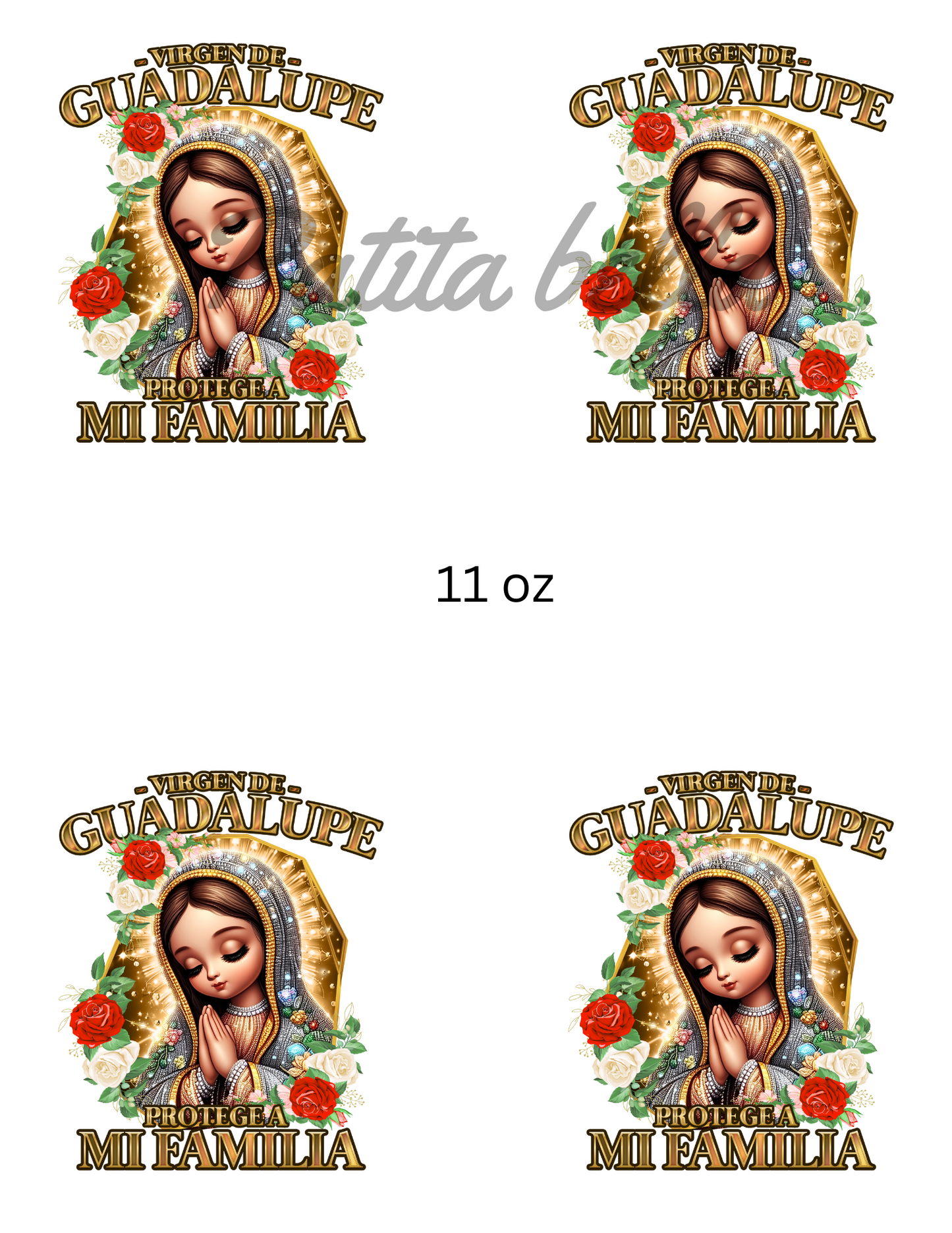 C7 Guadalupe Protege Mi Familia transfers para tazas sublimacion