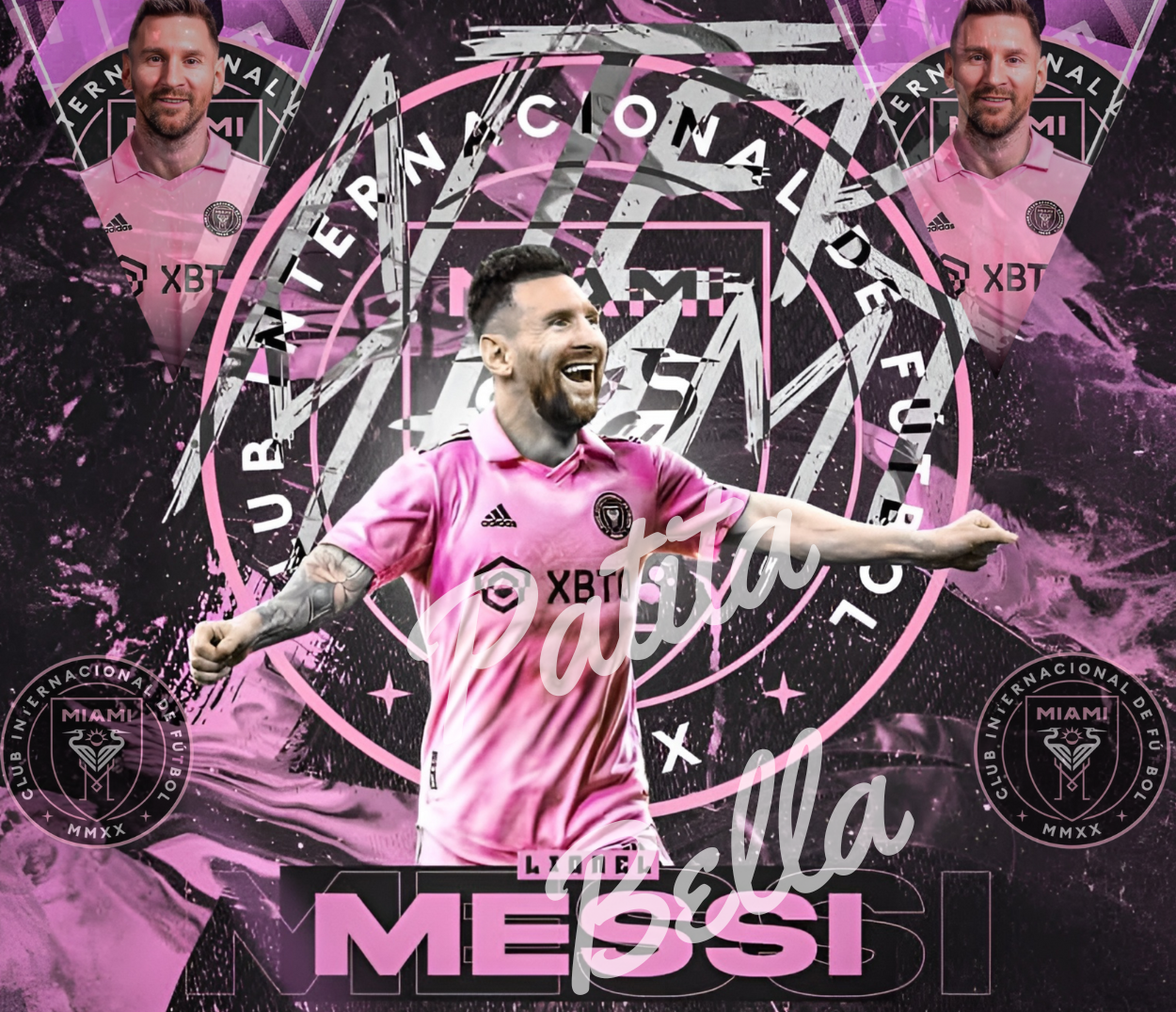 B273 Messi Rosita vinil para termo/vaso de 20oz