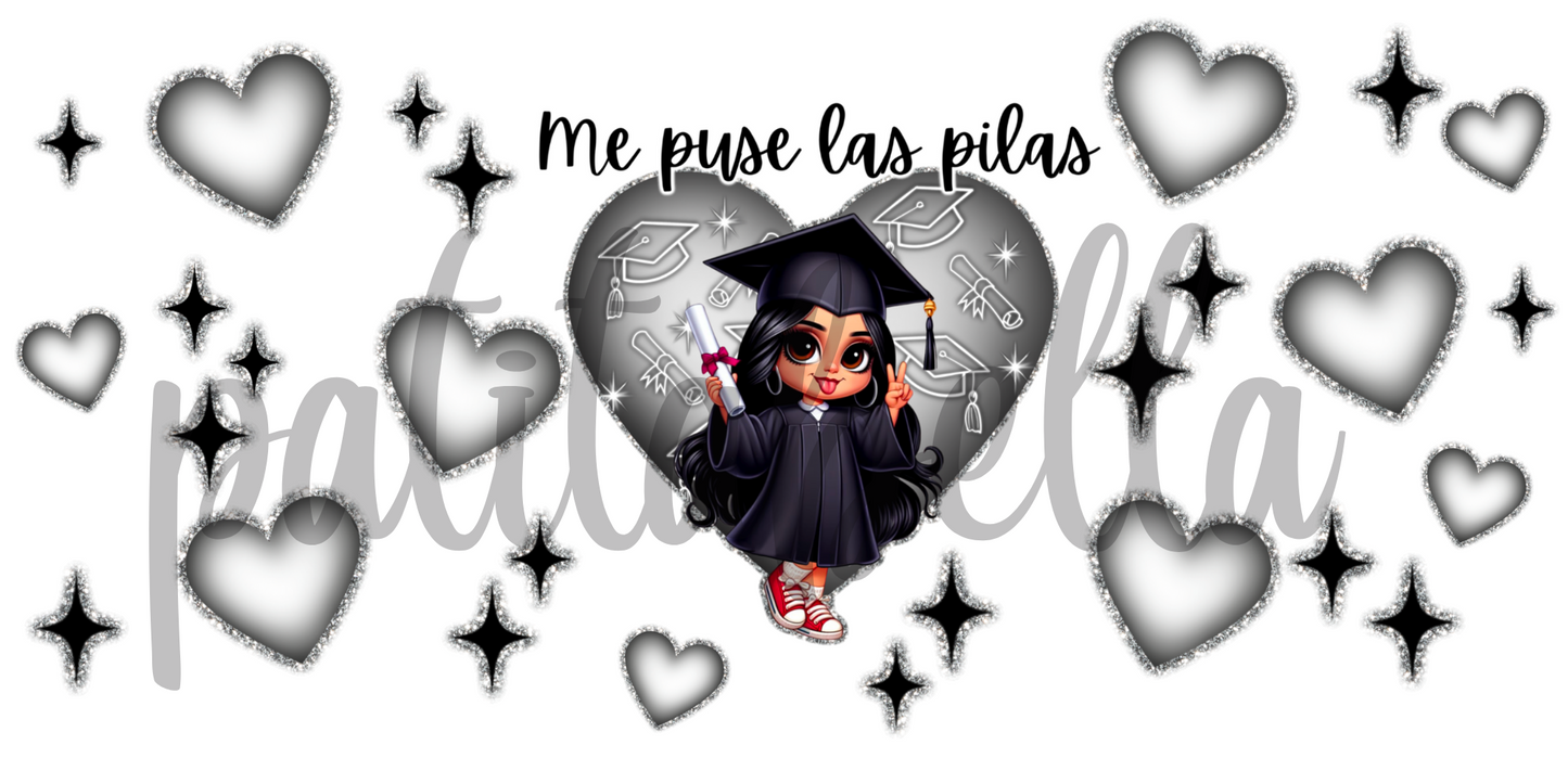 Q64 Me Puse Las Pilas sticker de vinil para vaso de 16 oz