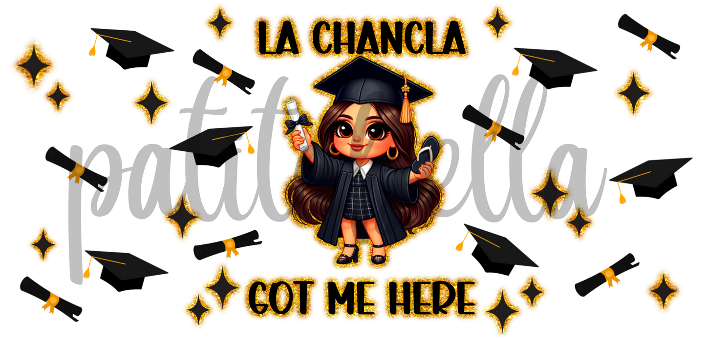 Q62 La Chancla sticker de vinil para vaso de 16 oz