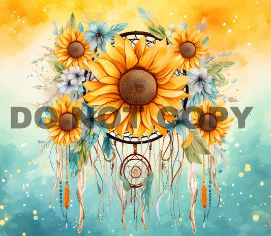 B340 Girasol Atrapa Sueño vinil para tumbler de 20 oz