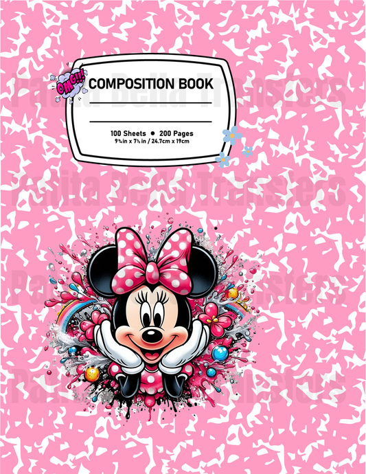 F14 Sticker Vinil Para composition notebook (8.5 x 11in)