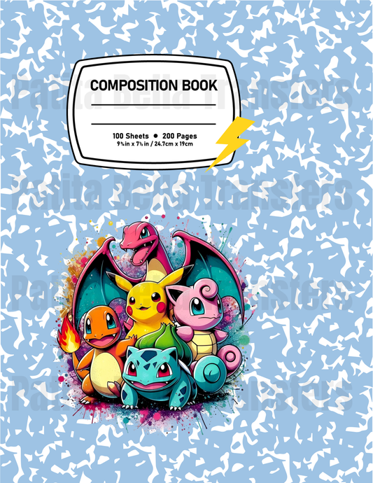 F16 Sticker Vinil Para composition notebook (8.5 x 11in)