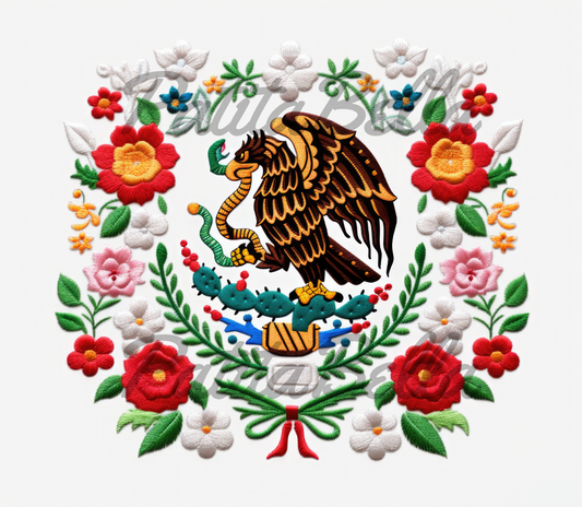 T286 Bordado Mexico transfer para sublimacion tumbler de 20oz