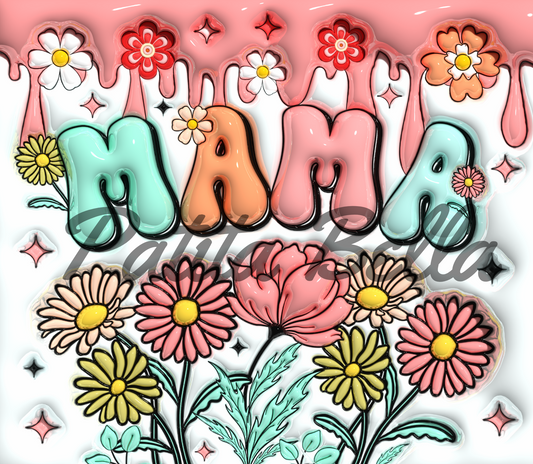 B391 MAMA FLORES vinil para tumbler de 20 oz