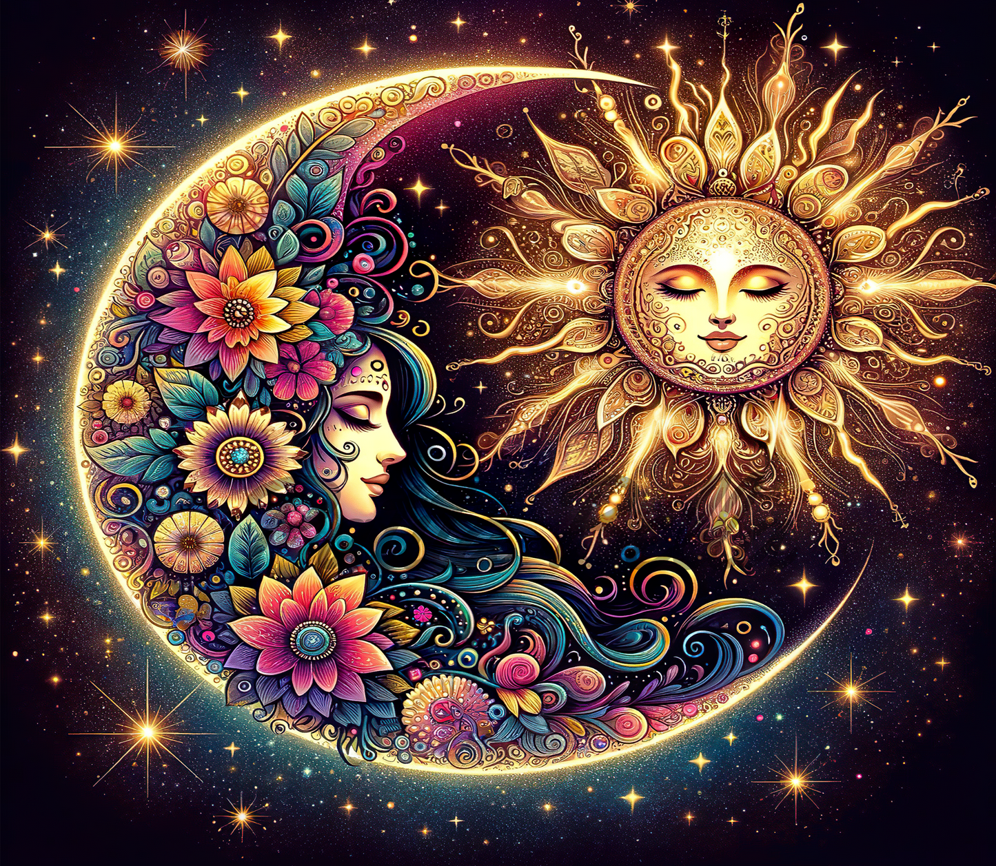 B322 Luna Sol vinil para termo/vaso de 20oz