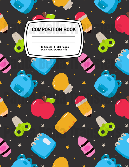 F36 Sticker Vinil Para composition notebook (8.5 x 11in)