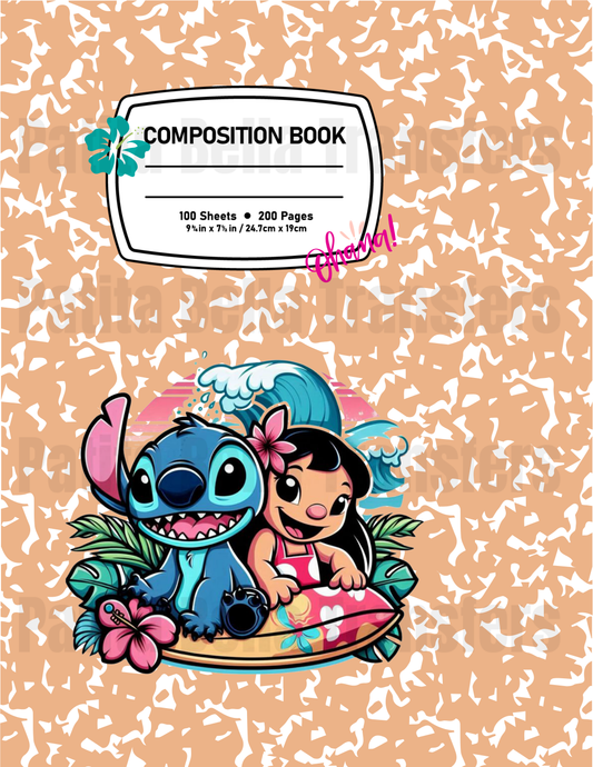 F19 Sticker Vinil Para composition notebook (8.5 x 11in)