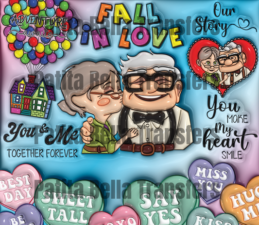 T160 VALENTINES transfer para sublimar tumbler 20 oz