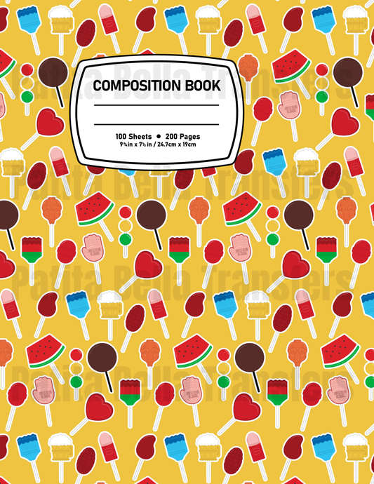 F43 Sticker Vinil Para composition notebook (8.5 x 11in)