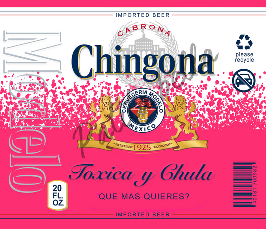 T423 Chingona transfer para sublimacion tumbler de 20oz