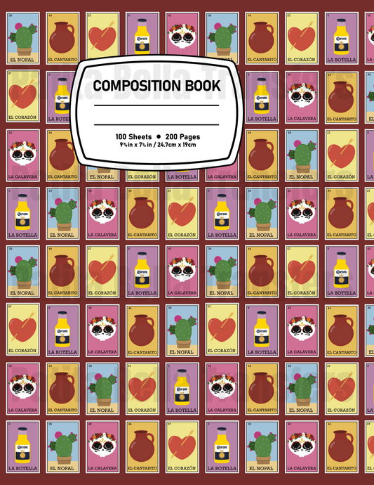 F49 Sticker Vinil Para composition notebook (8.5 x 11in)