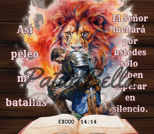 T162 El Señor luchara transfer para sublimar tumbler de 20 oz