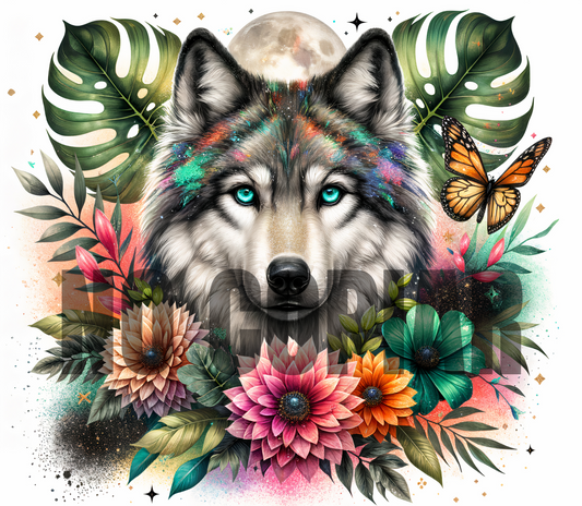 T381 Lobo transfer para sublimar tumbler de 20 oz