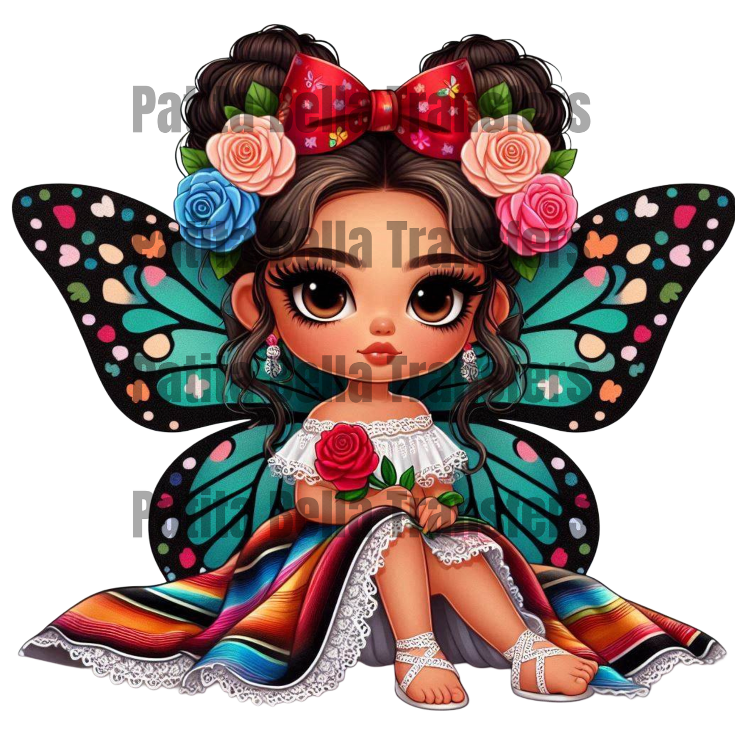 E138 Mariposa transfer de sublimación para playera