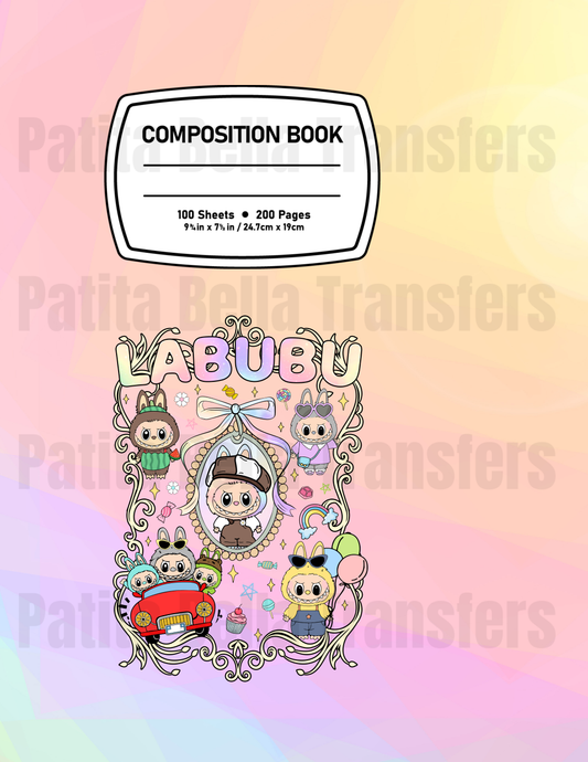 F3 Sticker Vinil Para composition notebook (8.5 x 11in)