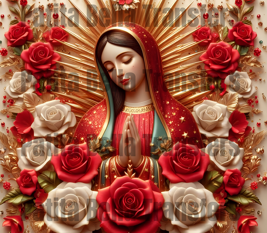 T276 GUADALUPE  transfer para sublimacion tumbler de 20oz