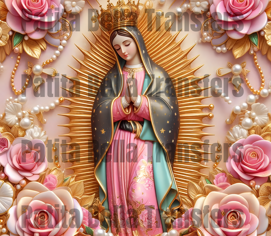 T277 GUADALUPE  transfer para sublimacion tumbler de 20oz