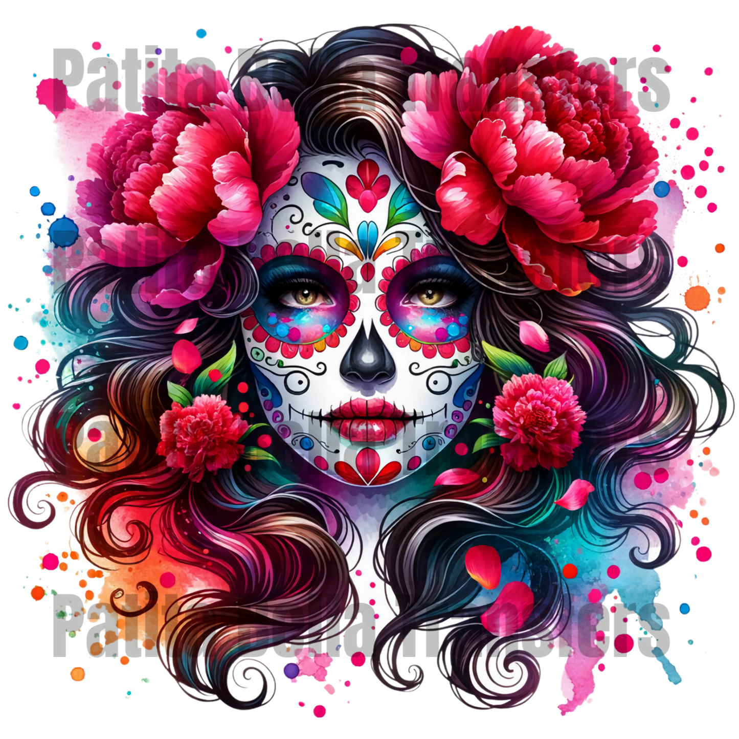E154 CATRINA TRANSFER DE SUBLIMACION PARA PLAYERA