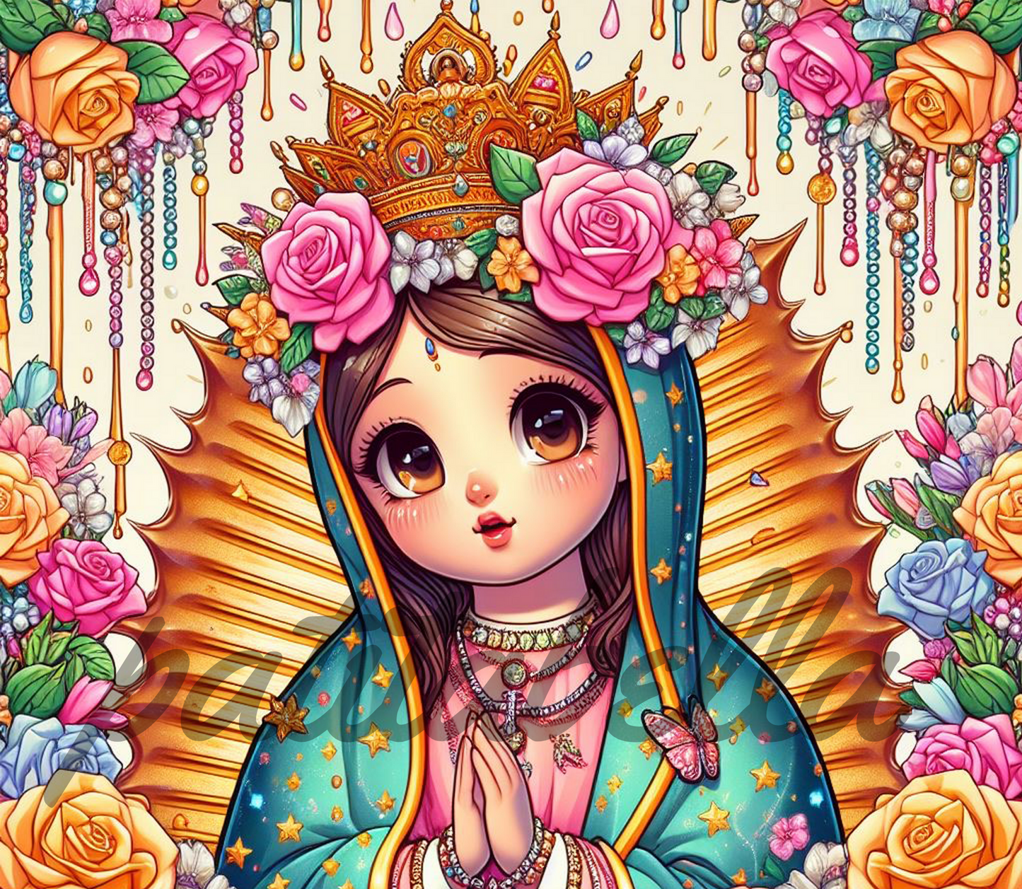 T280 VIRGEN GUADALUPE transfer para sublimar tumbler de 20 0z