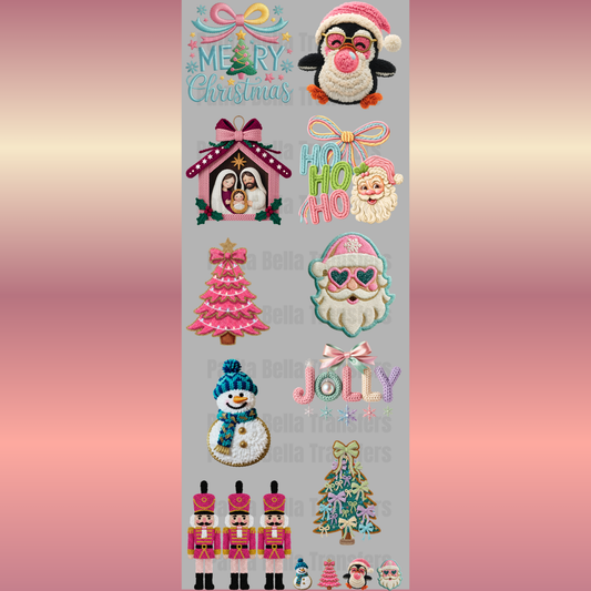 G61 CHRISTMAS PASTEL  DTF Gang Sheet