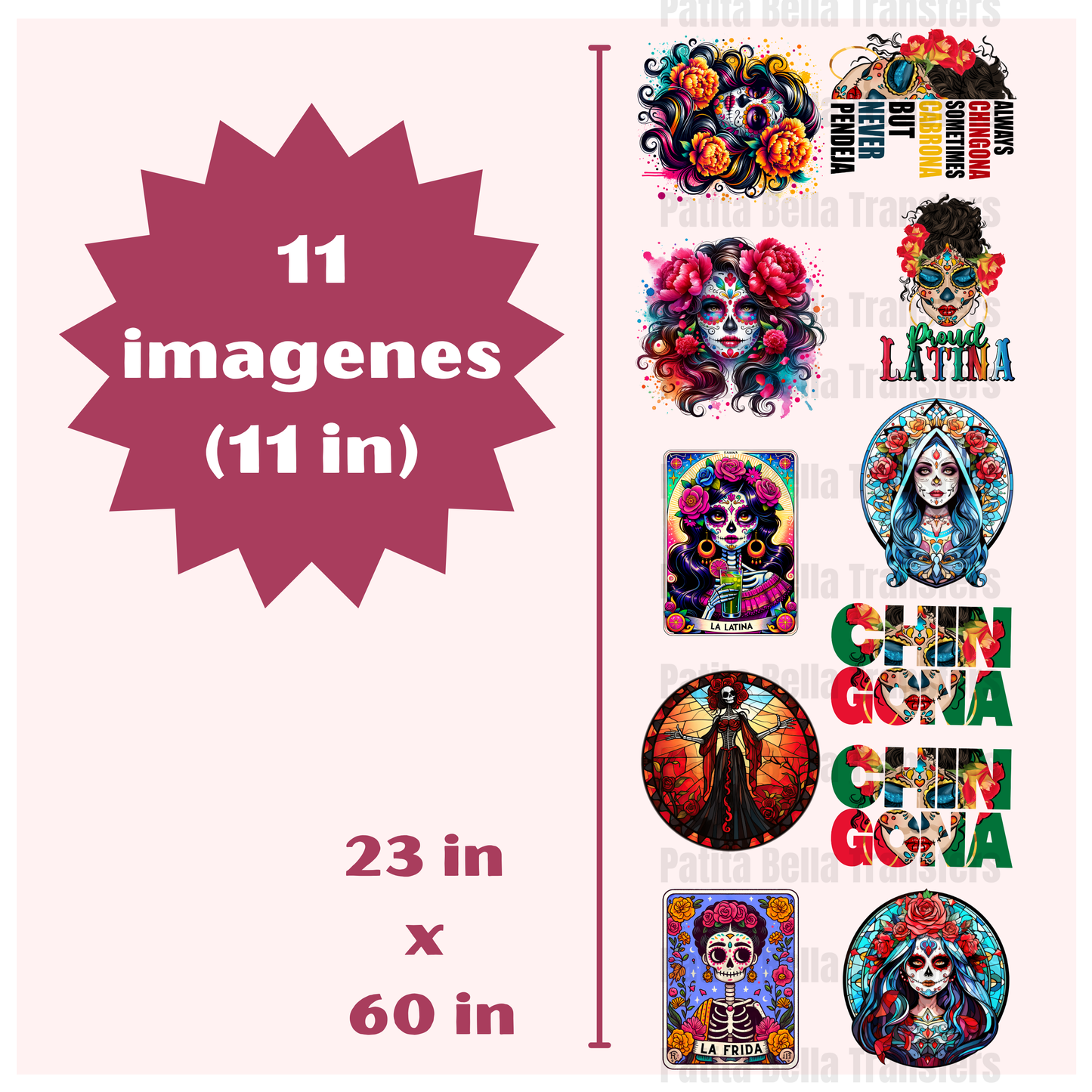 G14 Latina Catrina Hot Peel DTF Gang Sheet