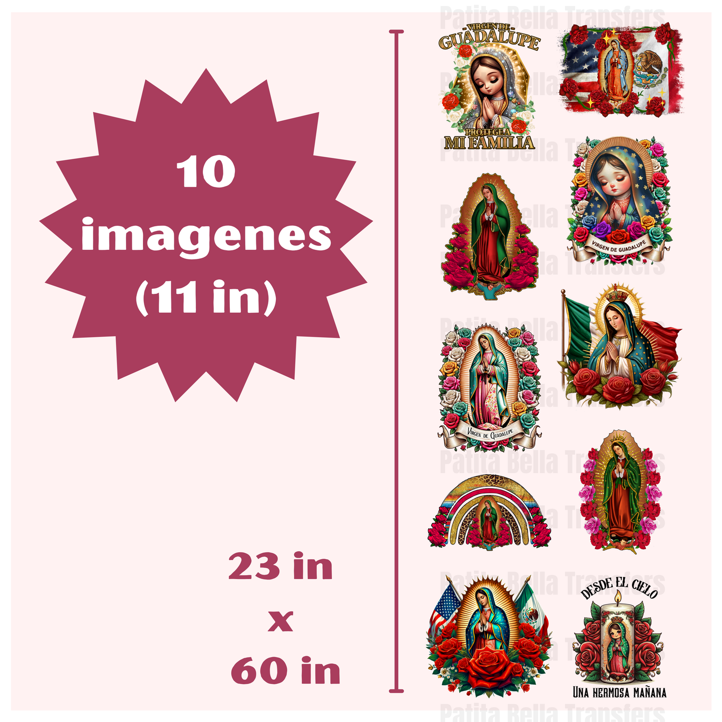 G23 Virgencita Hot Peel DTF Gang Sheet