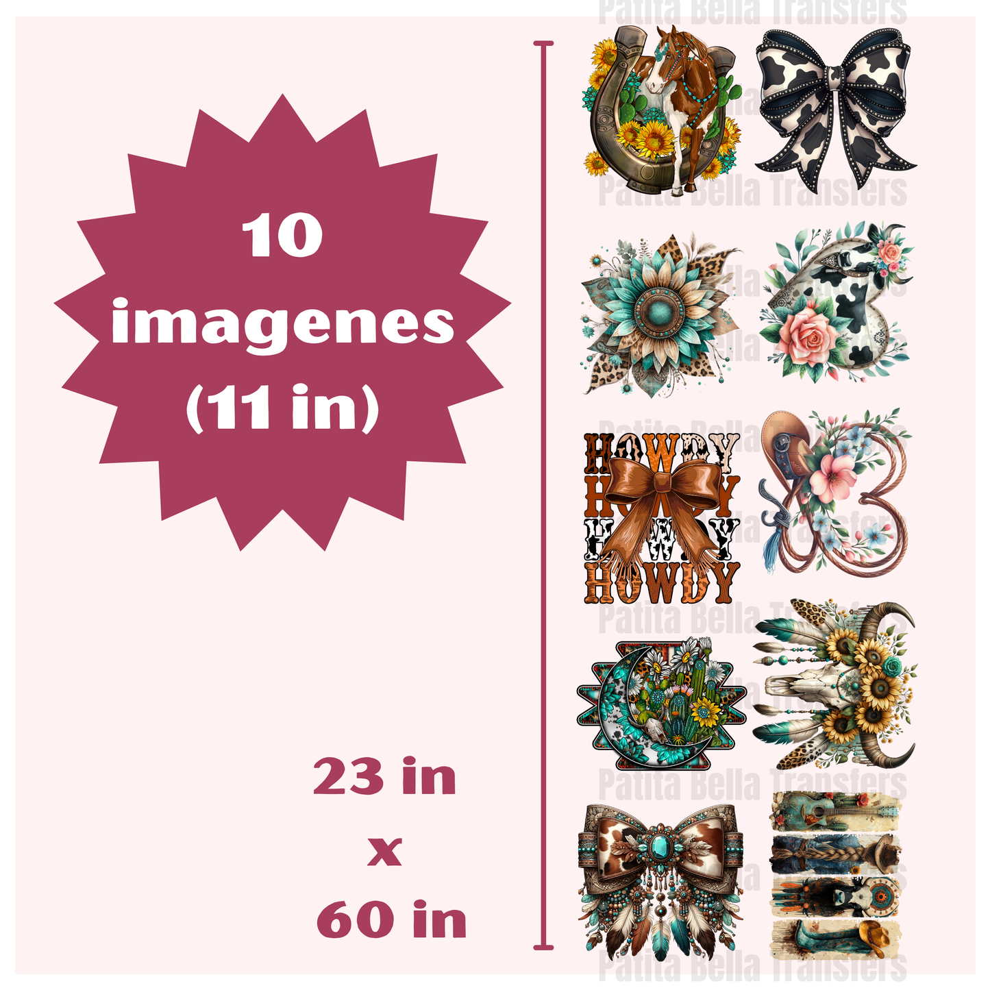 G28 Western Hot Peel DTF Gang Sheet