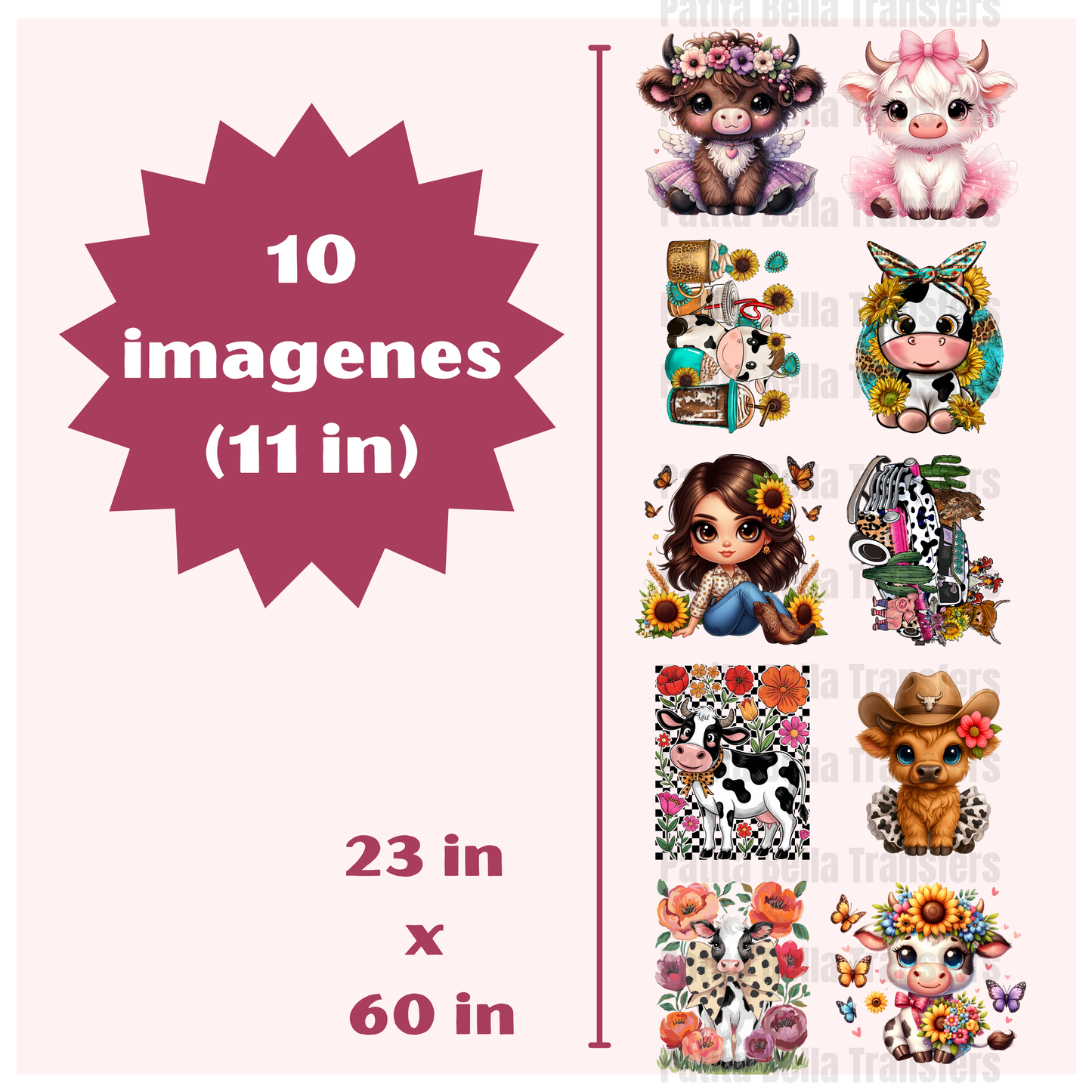 G30 Vaquitas Hot Peel DTF Gang Sheet