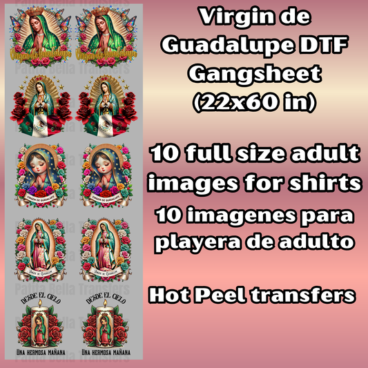 G35 Virgen De Guadalupe Hot Peel DTF Gang Sheet