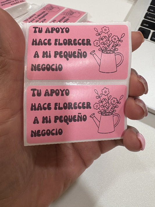 Paquete de 100 stickers TU APOYO