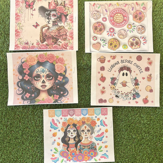 PT3 Paquete de 10 pcs (2 de cada diseño) / sublimacion transfers para tumbler 20oz (Copy)