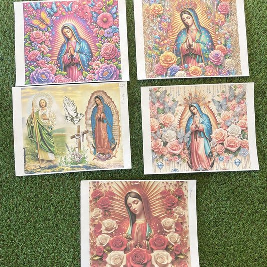 PT4 Paquete de 10 pcs (2 de cada diseño) / sublimacion transfers para tumbler 20oz