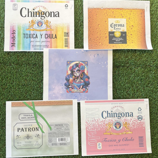 PT7 Paquete de 10 pcs (2 de cada diseño) / sublimacion transfers para tumbler 20oz