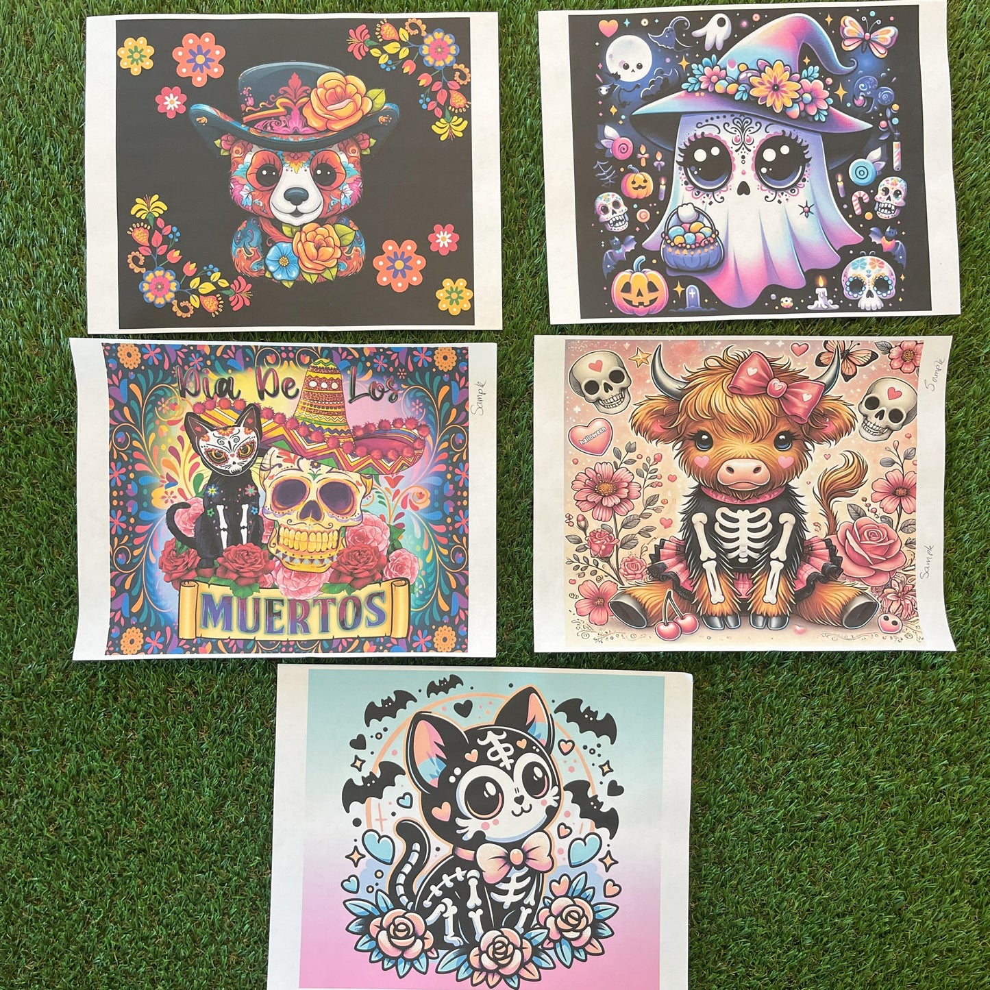 PT8 Paquete de 10 pcs (2 de cada diseño) / sublimacion transfers para tumbler 20oz