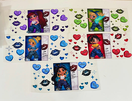 PU6 Paquete 5 pcs/uvdtf para vaso