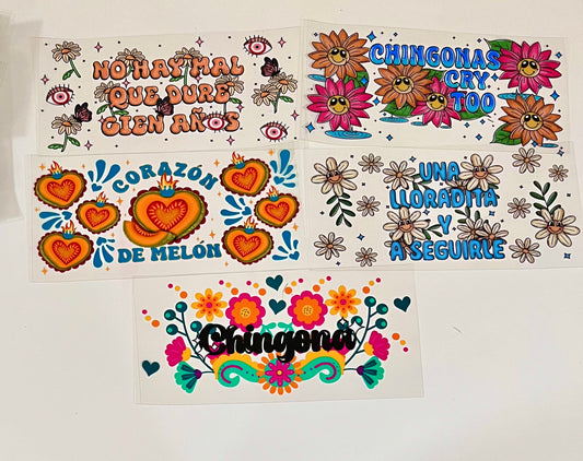 PU9 Paquete 5 pcs/uvdtf para vaso