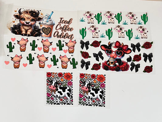 PU11 Paquete 5 pcs/uvdtf para vaso