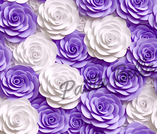 B159 Flores Moradas Vinil Para Tumbler/termo 20oz