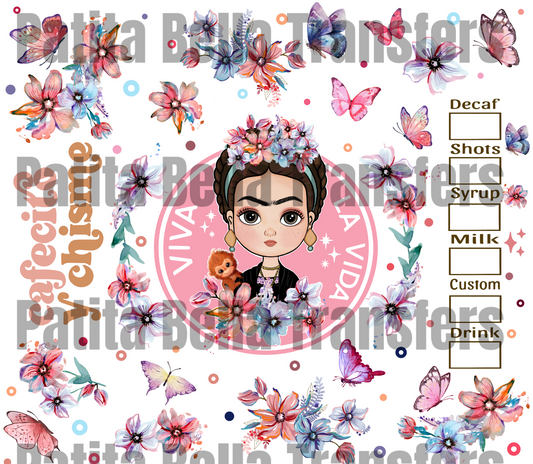 T298 FRIDA TRANSFER PARA SUBLIAMR TUMBLER DE 20 OZ