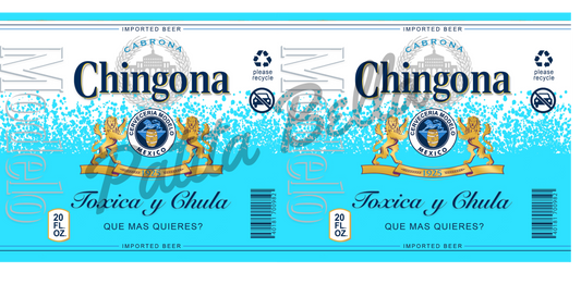 C48 Chingona Azul transfers para tazas sublimacion