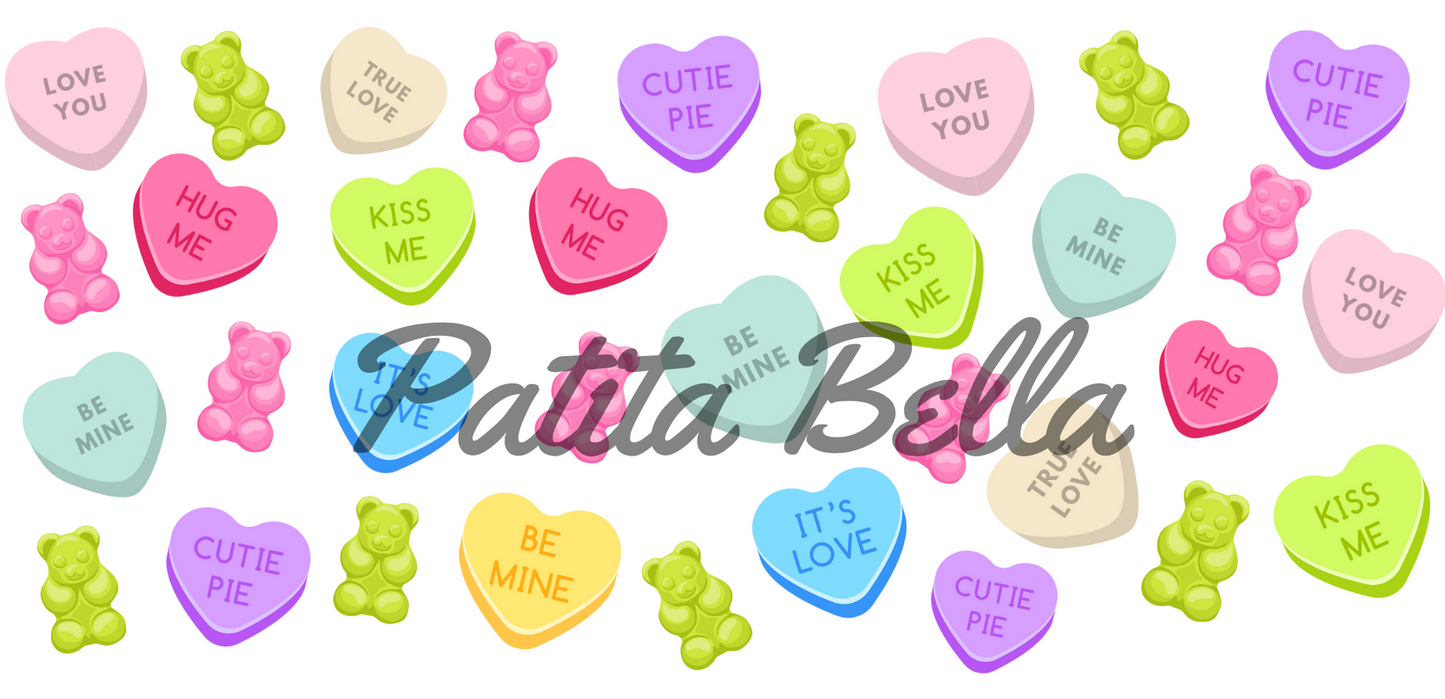 Q45 GUMMY BEAR STICKER DE VINIL PARA VASO DE 16 OZ