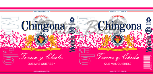 L131 Chingona Rosita Neon transfers para libbey sublimacion